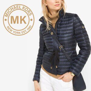 Michael Kors Quilted Nylon Packable Puffer Jacket - Small